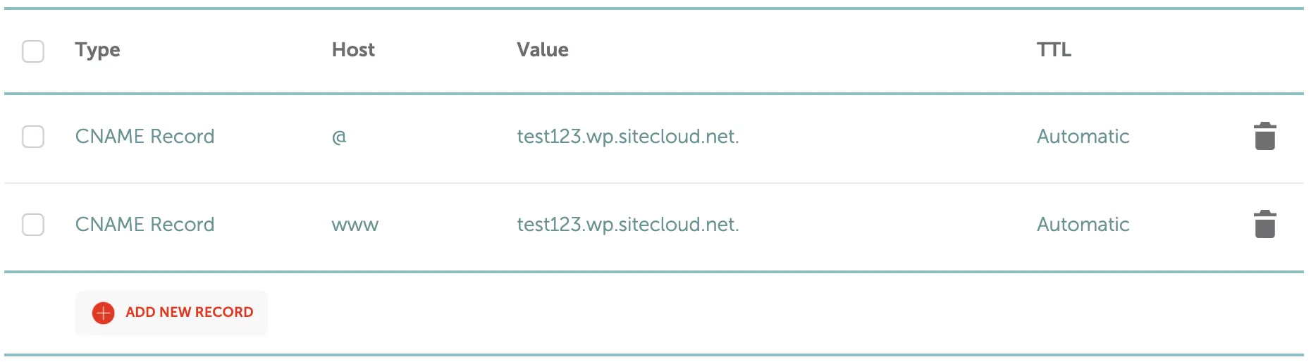 Namecheap settings